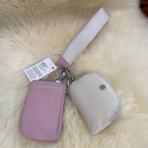 Lululemon Dual Pouch Wristlet/Pink peony/NWT(Price is firm)
